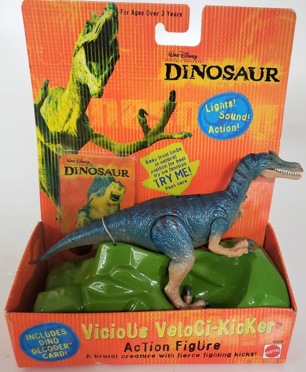 Disney's Dinosaur VicioUs VeloCi-Kicker Action Figure w/ Lights Sounds Action