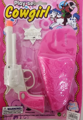 Pink Cowgirl Playset Gun w/ Holster & Badge