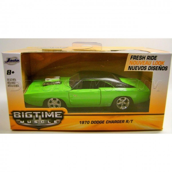 1970 '70 DODGE CHARGER RT GREEN BIGTIME MUSCLE FRESH RIDE 1:32 DIECAST JADA 2016