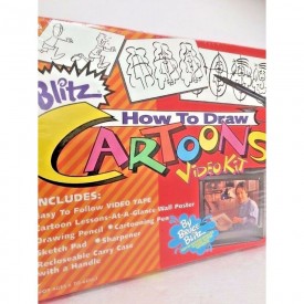 Bruce Blitz How To Draw Cartoons VHS Video Kit