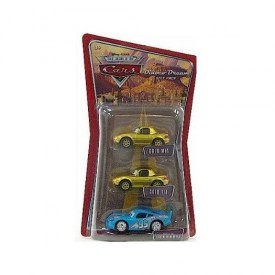 Mattel Disney Cars 3-pack Gold Mia, Tia, & Bling Bling McQueen