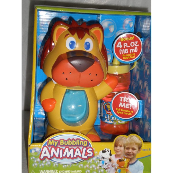 Placo Toys My Bubbling Animals Lion with FREE 4 fl. oz. Premium Bubble Solution (styles may vary)