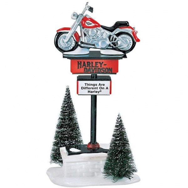 Dept 56 The Original Snow Village Harley Davidson Sign Things are Different on a Harley