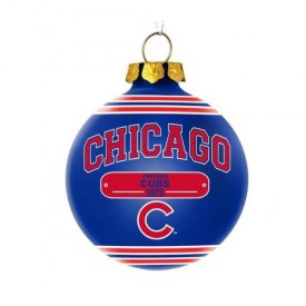 Chicago Cubs Official MLB 2014 Christmas Glass Ball Ornament by Forever Collectibles