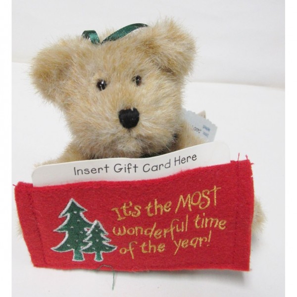 Boyds Thinkin' of Ya Series Jingle Gift Card Ornament Plush 903618