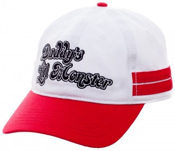 Bioworld Suicide Squad Daddy's Lil Monster Adjustable Adult Baseball Cap Hat Snapback Curved Bill White