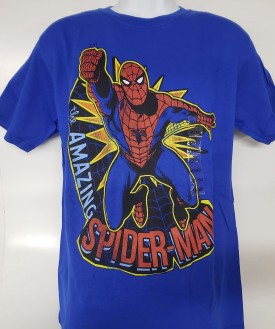 Marvel Amazing Spider-man Graphic Short Sleeve T-shirt Adult Size M Blue