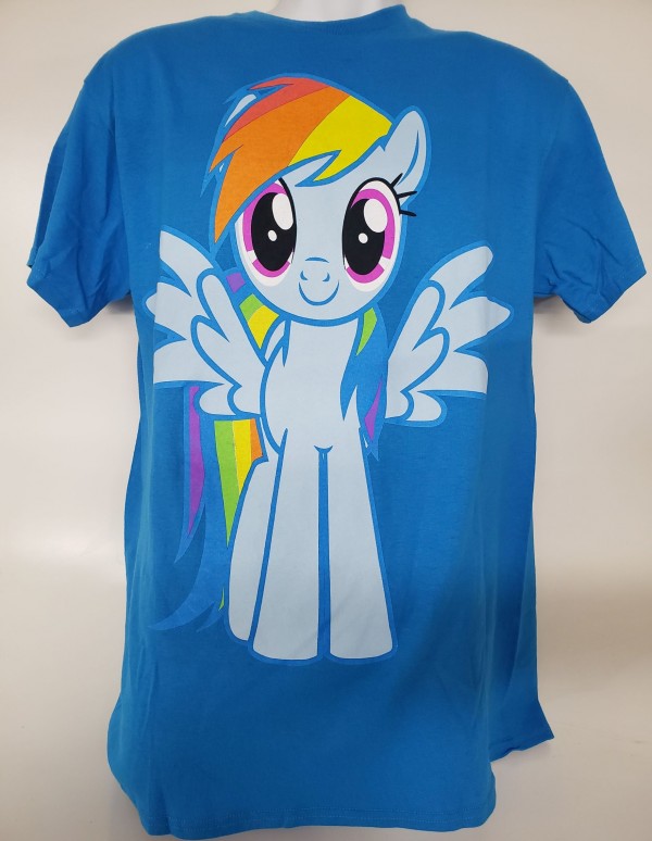 My Little Pony Rainbow Dash Short Sleeve T-Shirt Adult Size Small Blue
