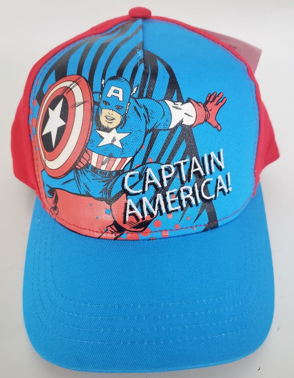Captain America Adjustable Adult Baseball Cap Hat Snapback Curved Bill Blue