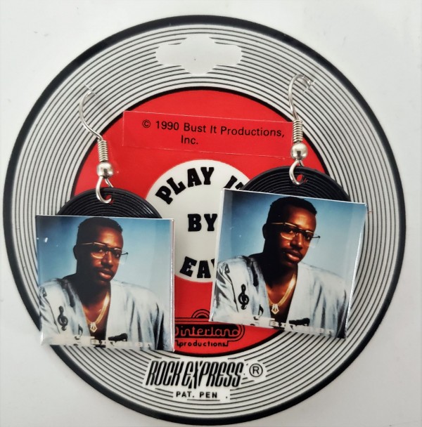 Vintage 1990 Bust It Productions MC Hammer Rock Express/Play It By Ear Album Cover Earrings