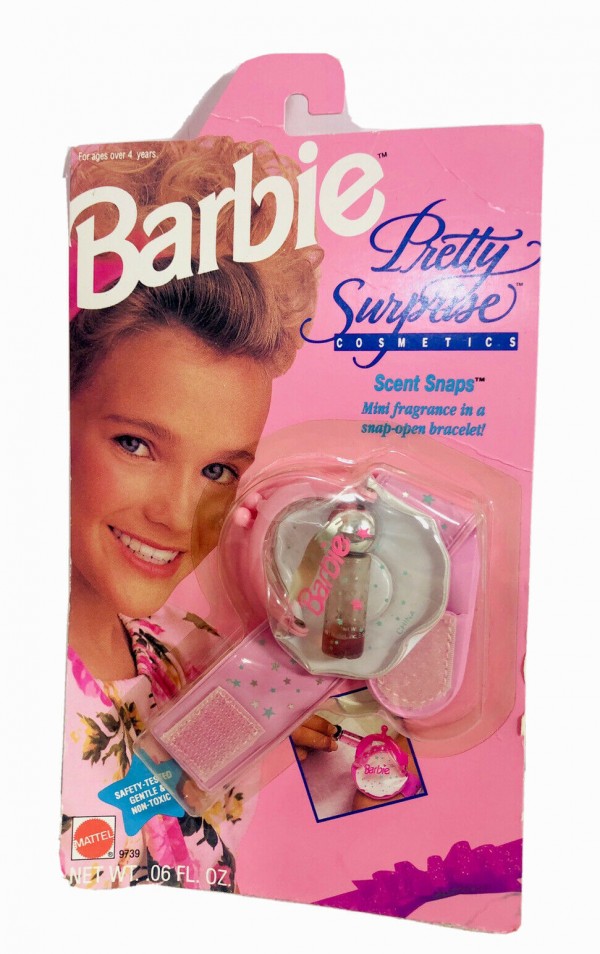 Vintage 1991 Barbie Pretty Surprise Cosmetics Scent Snaps Bracelet