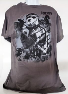 Call of Duty Black Ops Short Sleeve T-shirt Adult Size Small Grey