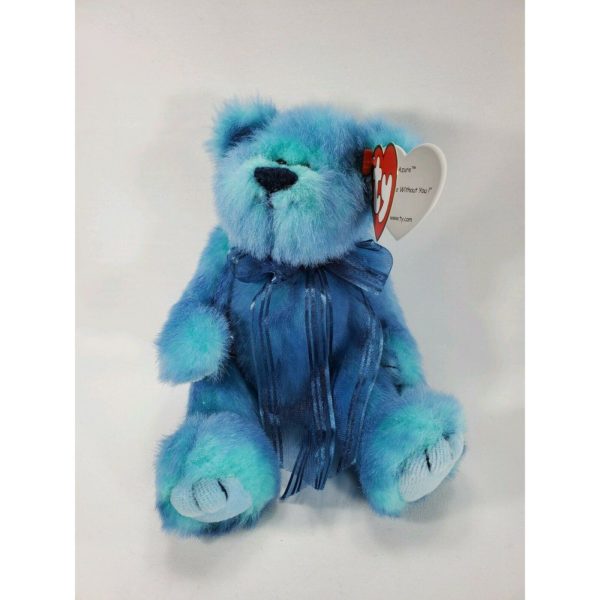 Ty Beanie Baby - Azure Blue Bear Ty Attic Treasures