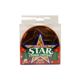 Global Decor Copper-Plated Star Cookie Cutter Set, 3 Piece Set