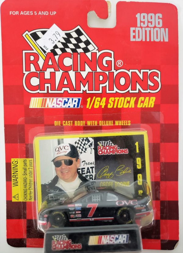 NASCAR #7 Geoff Bodine QVC Ford 1996 Racing Champions 1:64 Diecast