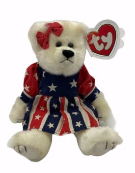 Ty Attic Treasures Beanie Baby - Franny The Patriotic Bear