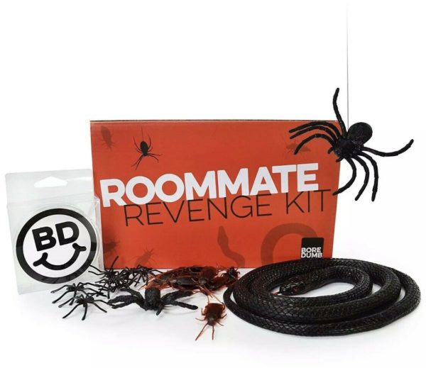 Roommate Revenge Kit Fake Bugs Gag Gift Prank 50 Roaches Spiders Snake by Bore Dumb