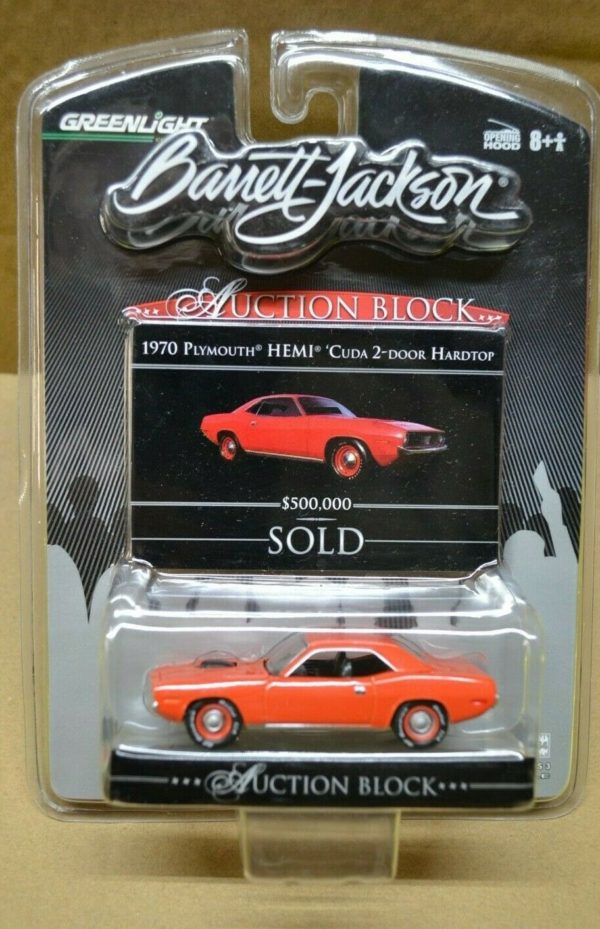 2007 Greenlight Barrett-Jackson 1970 PLYMOUTH HEMI CUDA Orange 1:64 Adult Collectible