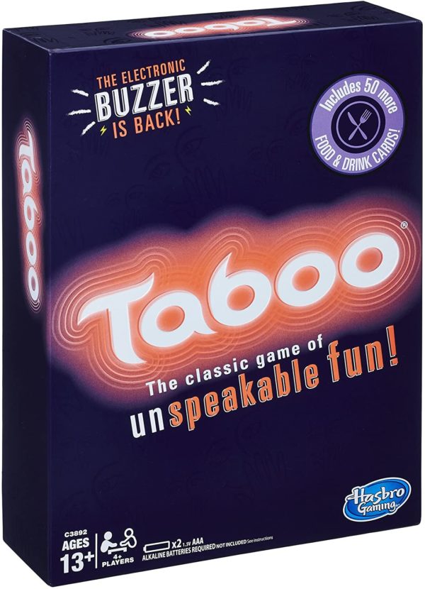 Hasbro Gaming Taboo Party Board Game With Buzzer for Kids Ages 13 and Up