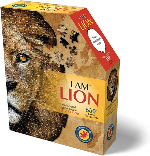 Madd Capp Puzzles - I AM Lion - 550 pieces - Animal Shaped Jigsaw Puzzle