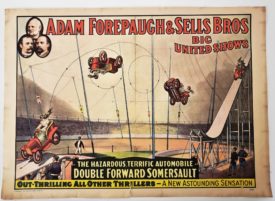 Original Vintage Retro Circus Poster - Adam Forepaugh & Sells Bros - 1960 Circus World Museum
