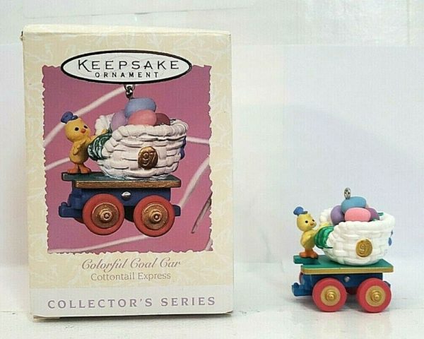 Hallmark Keepsake Ornament Easter COLORFUL COAL CAR Cottontail Express 1997