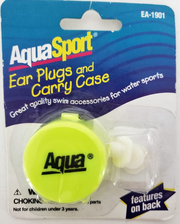 Aqua Leisure Ear Plugs with Carry Case Yellow