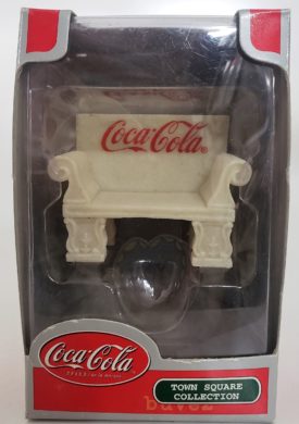 Vintage 2001 Coca-Cola Town Square Park Bench Coke Advertising