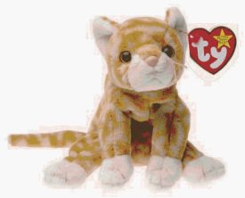 TY Beanie Baby - Amber the Gold Tabby Cat