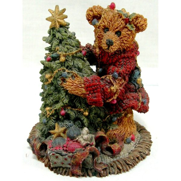 Boyds Bears Bearstone Resin Figurine Elliot & The Tree