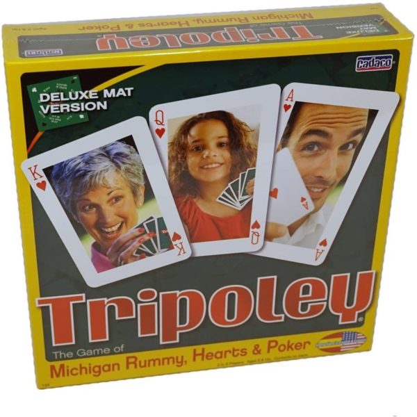 Tripoley: Michigan Rummy, Hearts & Poker Deluxe Mat Version