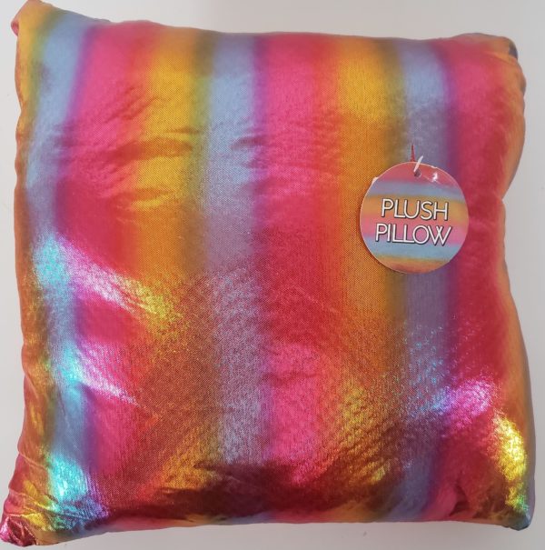 Royal Deluxe Iridescent Red Plush Pillow Square 12x12