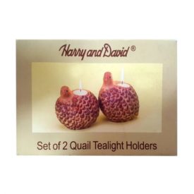 Harry and David Quail Tealight Holders Set of 2