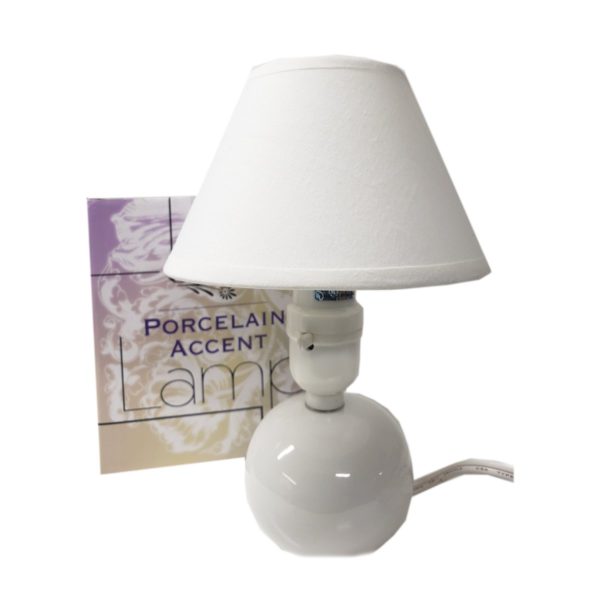 St Claire White Porcelain Accent Desk Table Lamp 9