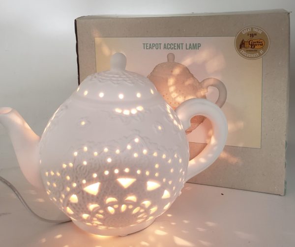 Cracker Barrel Teapot Accent Lamp