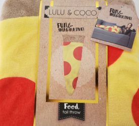 Lulu & Coco Pizza Tail Throw Blanket Cover Relax Cozy 18" x 52" Novelty Fun Gift