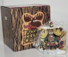 1995 Moose Creek Crossing "Nature Calls" Moose In Outhouse Funny Figurine
