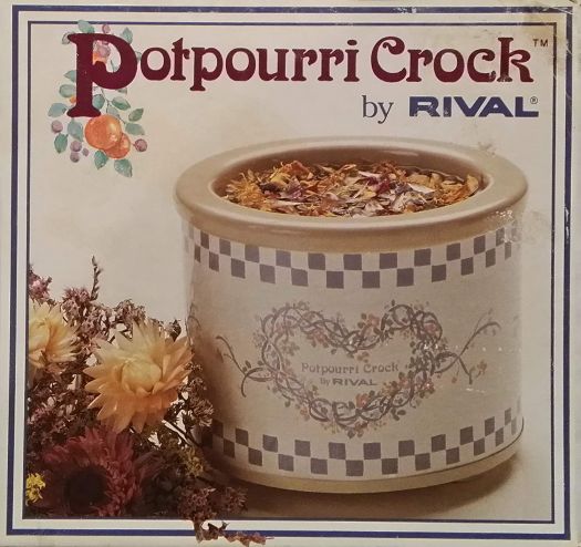 Vintage Rival Small Potpourri Crock Floral Design Electric Simmering Cooker  Gift Set Model 3206GBT 
