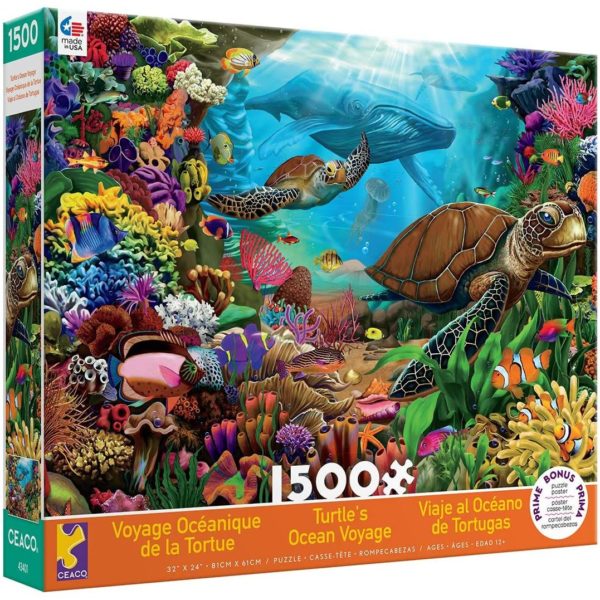 Turtle's Ocean Voyage Jigsaw Puzzle, 1500 Pieces