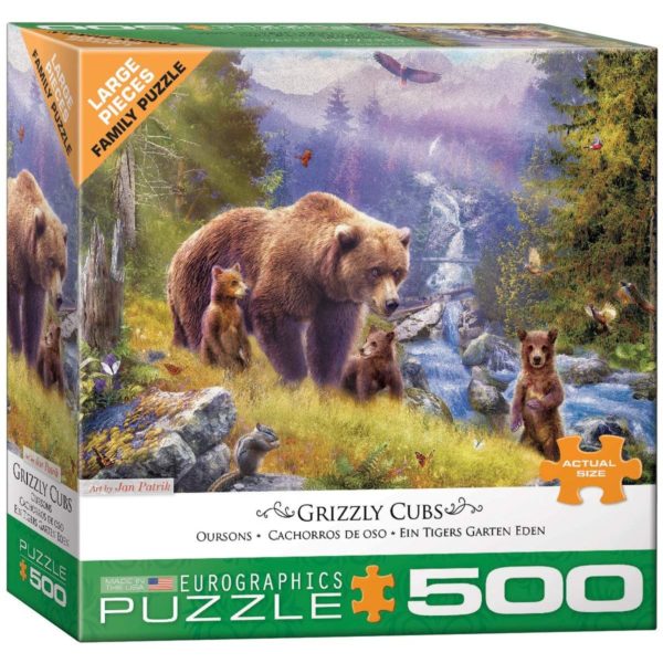 EuroGraphics Grizzly Cubs by Jan Patrik 500-Piece Puzzle