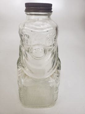 Vintage 1950s Glass Clown Bottle, Grapette Products Co, Camden, Arkansas