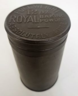 Antique Royal Baking Powder 12 oz. Metal Tin w/ Embossed Lid Empty, No Label