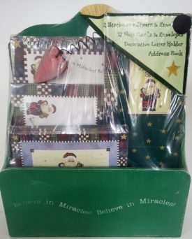 Believe In Miracles Christmas Stationary Gift Set In Caddy