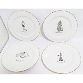 Merry Masterpieces American Collection 4 Dessert Plates Monuments