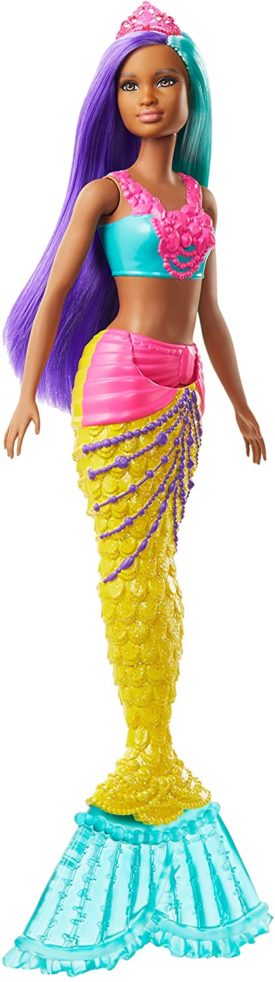 Barbie Dreamtopia Mermaid Doll, 12-inch, Teal and Purple Hair