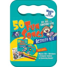 50 Fun Songs Activity Kit Children's Music CD Stickers, Crayons, Coloring Book