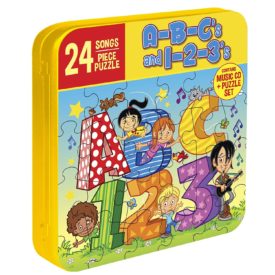 ABC's and 123's Children's' Music CD (Includes 24 Piece Puzzle in Collector's Tin)