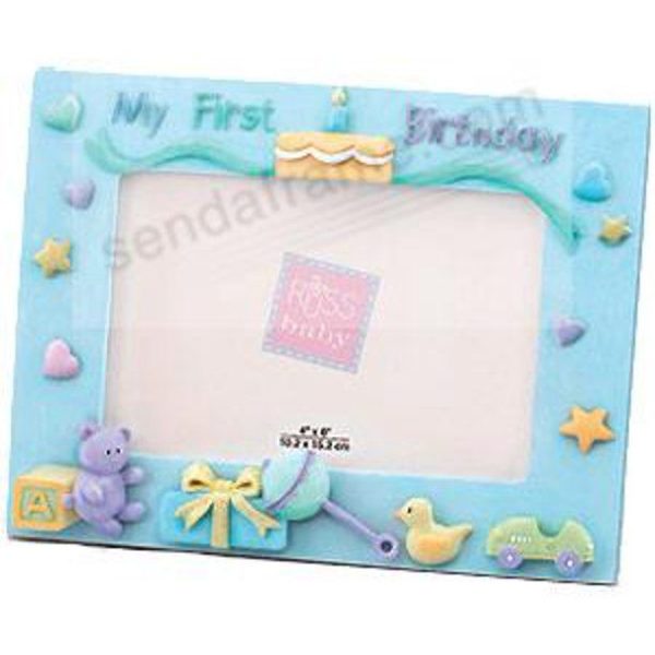 Baby s First Birthday Blue Frame by Russ Berrie