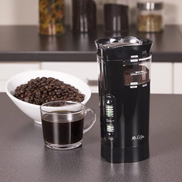 Mr. Coffee 12 Cup Electric Coffee Grinder with Multi Settings, Black, 3 Speed - IDS77