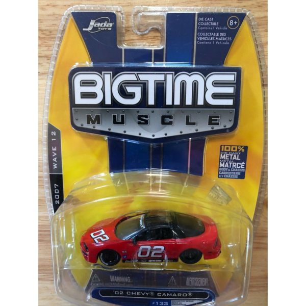 Jada Toys Bigtime Muscle 2002 SS Chevy Camaro #133 Collector Series Red 1:64